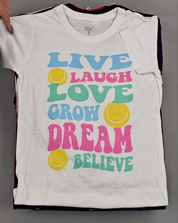 Фотография  980 - Футболки м/ж (Printed T-Shirts New)#5 кг, ЛОТ №8913 оптом в Петрозаводске и Карелии