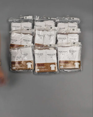 Фотография  737 - Футболка белая муж Корея 085#5 кг оптом в Петрозаводске и Карелии